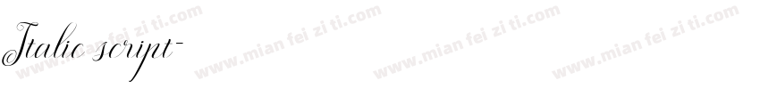 Italic script字体转换